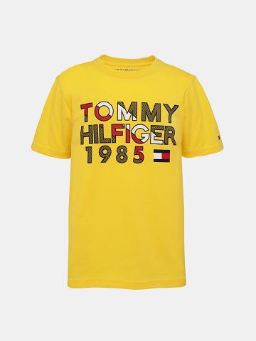 Fiú Tommy Hilfiger Little 1985 Póló Sárga | HU 2262AHK